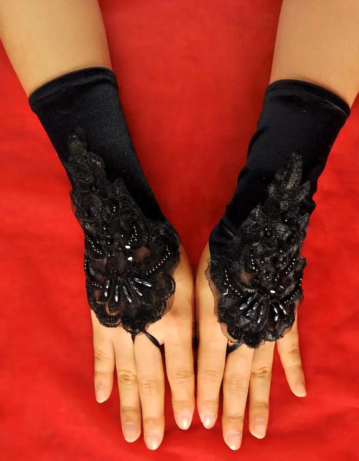 Новые Свадебные перчатки без пальцев белого цвета и слоновой кости с жемчугом