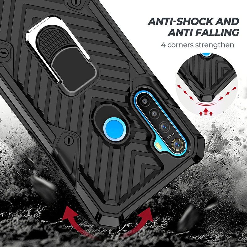 

Shockproof Capa for Realme C15 Case For Realme 6 C1 C3 C11 5 5i 5S 6i Armor Case For OPPO A5 A9 2020 A31 A8 A11k Cover