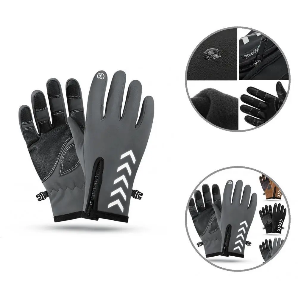 

Soft Practical Anti-slip Waterproof Plush Gloves Men Women Winter Gloves Anti-slip for Riding