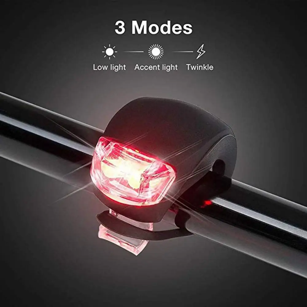 4 Buah Sepeda Ekor Lampu Katak Lampu Silikon Led Depan Roda Belakang Sepeda Lampu Tahan Air Bersepeda Aksesoris Sepeda Lampu