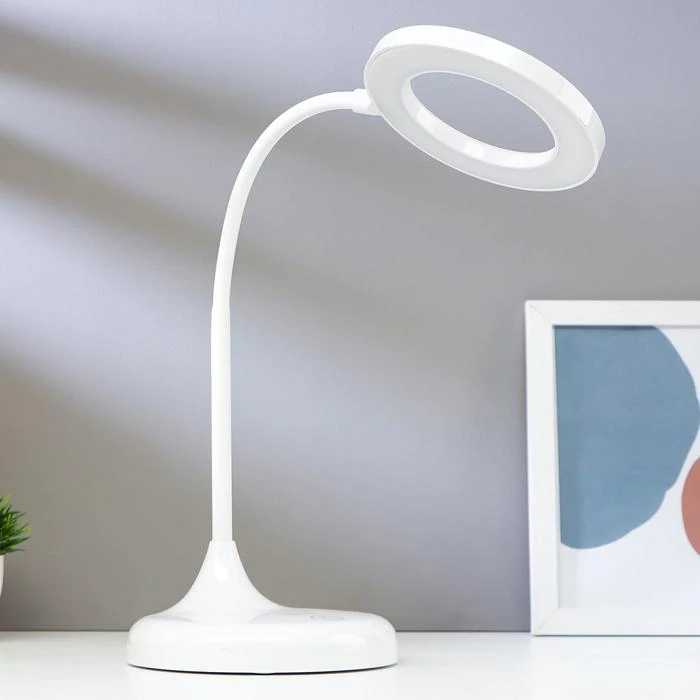 Лампа настольная сенсорная 16098/1 LED 5Вт USB АКБ 3000 6000К белый 16х16х54 5 см 5091620|Настольные