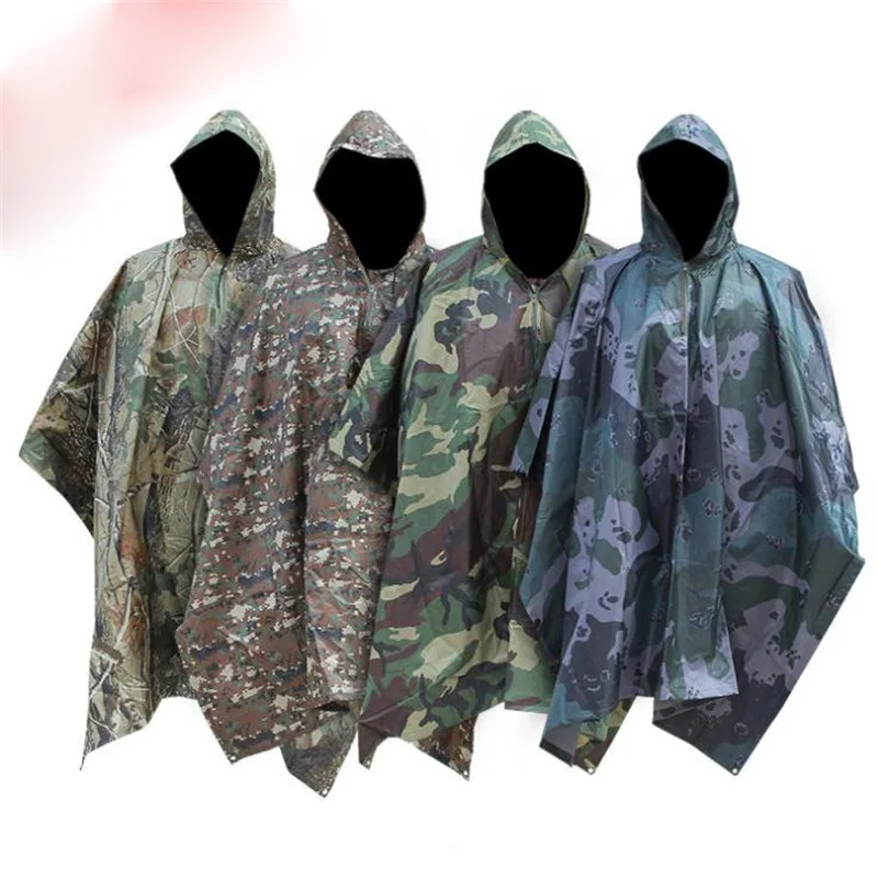 

3 в 1, многофункциональный плащ-пончо для езды на мотоцикле и велосипеде, камуфляжный, для взрослых
