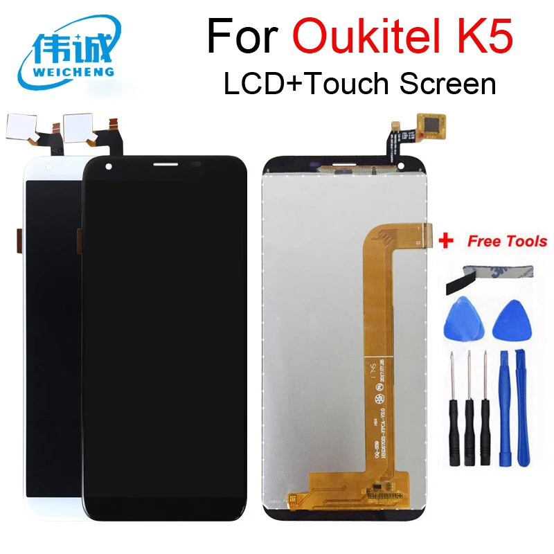 5 7 дюймовый ЖК-дисплей Oukitel K5 + кодирующий преобразователь сенсорного экрана в