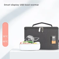 usb smart display baby milk bottle warmer heater tote wet wipes food heating insulation bag 6 8l large capacity