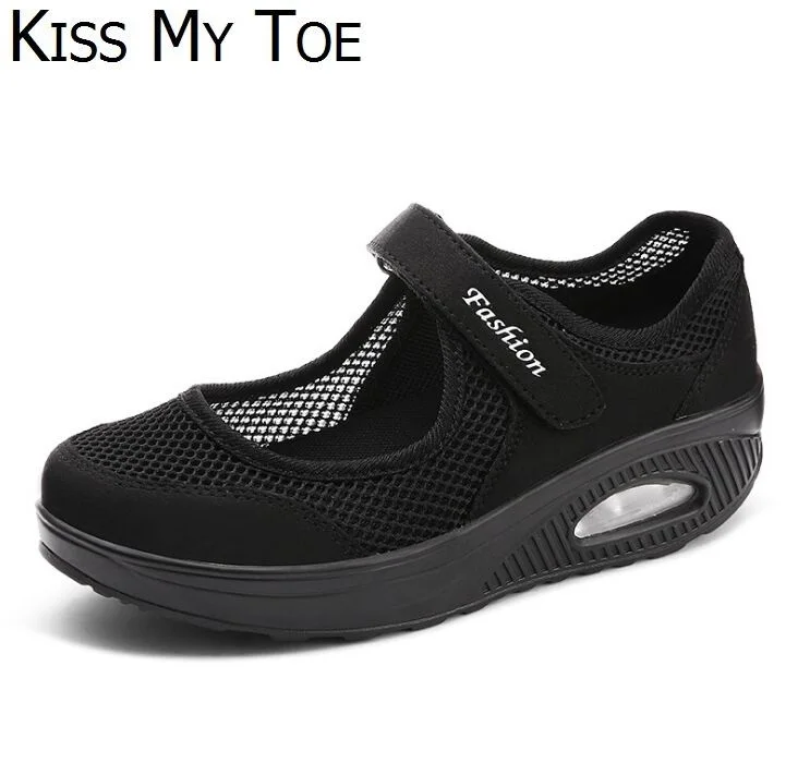 Женская спортивная обувь на танкетке Повседневная весенняя для тренировок