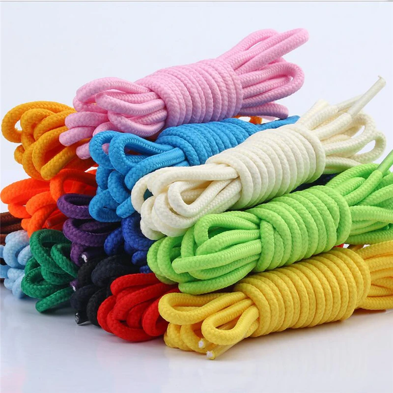 

120Cm Round Shoelaces Sneaker Shoe Laces Strings Shoelaces Solid Color Bootlaces Sport Boot Lace Athletic Shoes String