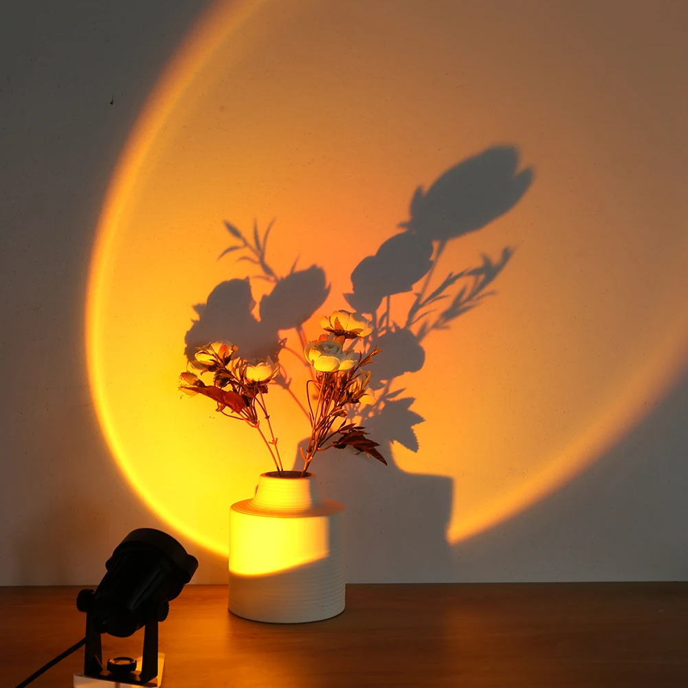 

16 Colors Sunset Lamp Led Projector Night Light Living Room BarCafe Shop Background Wall Decoration Lighting For Photographic