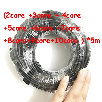 2-10 core x5m 2 ядра 3 4 5 6 7 8 9 10P провод 26AWG 28AWG видео провод канал аудио линия ПВХ сигнальный кабель 45 м/90 м 2-9 ядерный Электрический светодиодный кабель DIY - Цвет: 2-10 core x5m