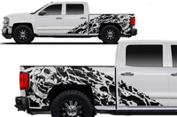 factory crafts nightmare side graphics kit 3m vinyl decal wrap compatible with chevrolet silverado 6 bed crew cab