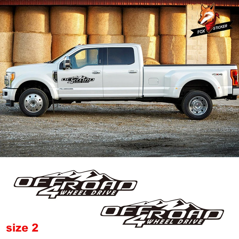 4X4 колеса горного Графика Стикеры спортивные внедорожнохо пикапа Виниловая
