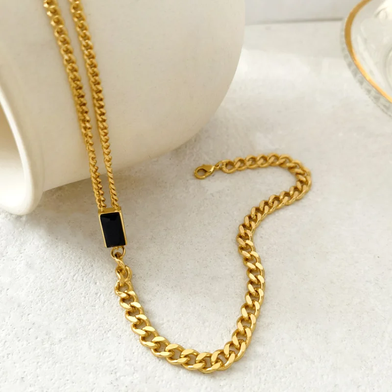 Модная бижутерия цепочка ожерелье простое дизайнерское однослойное