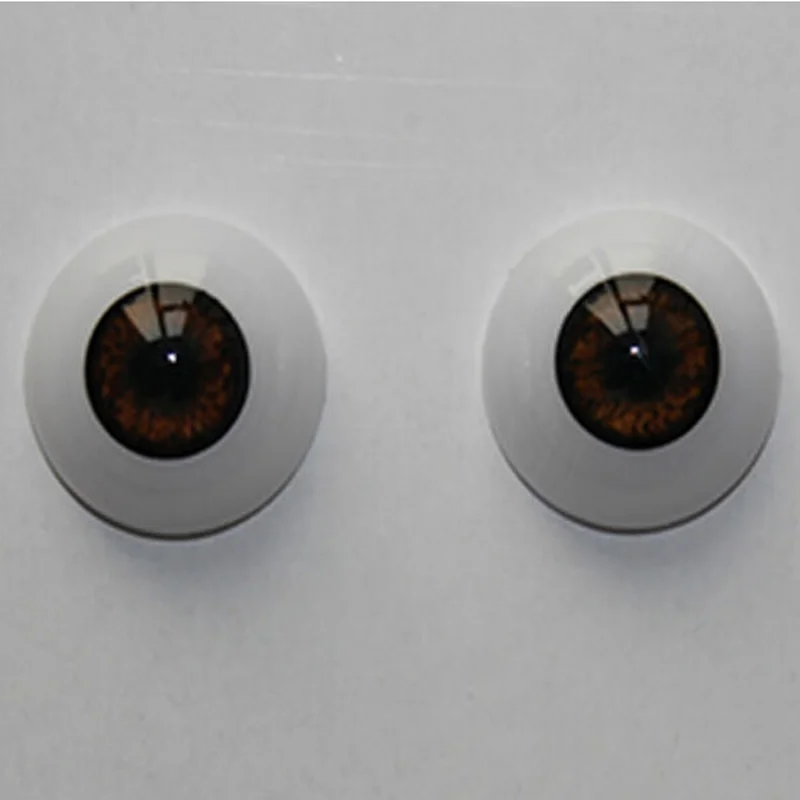 

1Pair 22MM Doll Acrylic Eye Brown Reborn Baby Half Round DIY for BJD OOAK Dolls Unisex