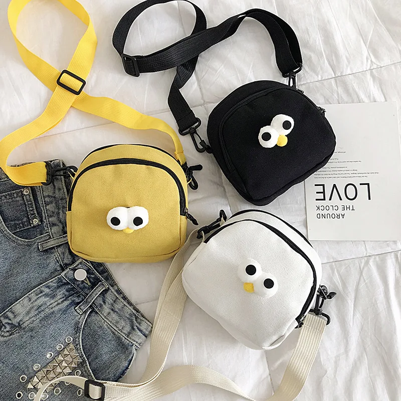

Canvas Casual Ladies Small Crossbody Messenger Bag Cute Women Mini Shoulder Bags Portable Daily Use Girls Phone Purse Handbags