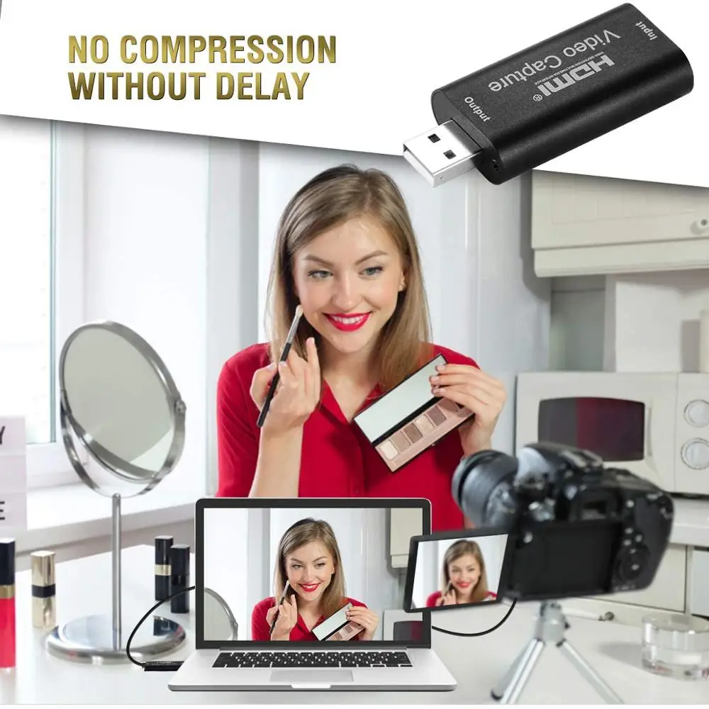 Карта видеозахвата Mimi HDMI адаптер для USB 2 0 коробка записи игр компьютера Youtube OBS и