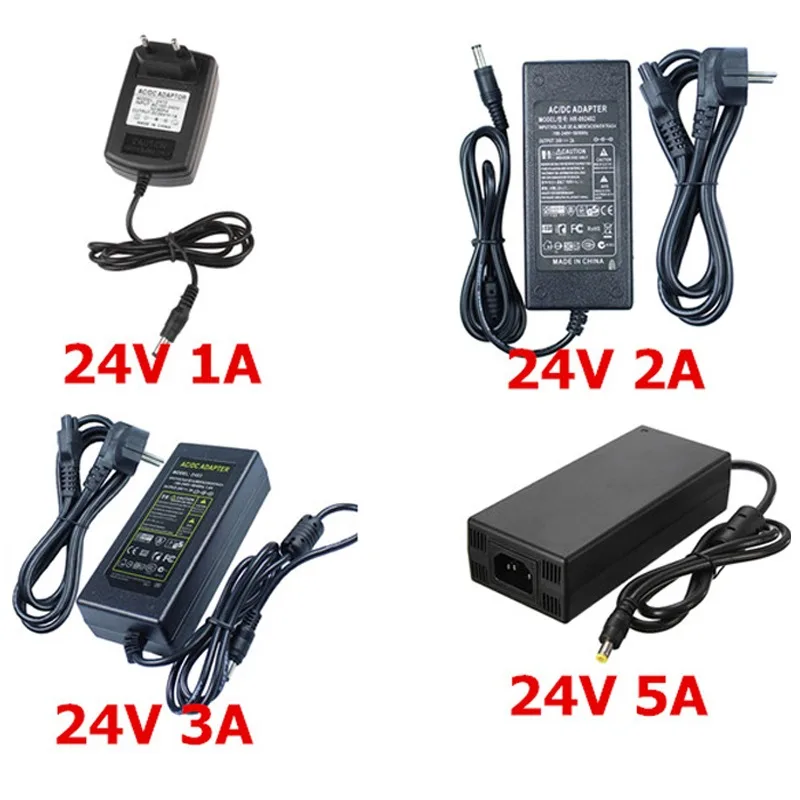 AC DC 24 V Мощность адаптер питания 1A 2A 3A 5A 6A 7A 8A 10A Универсальный переменного тока в