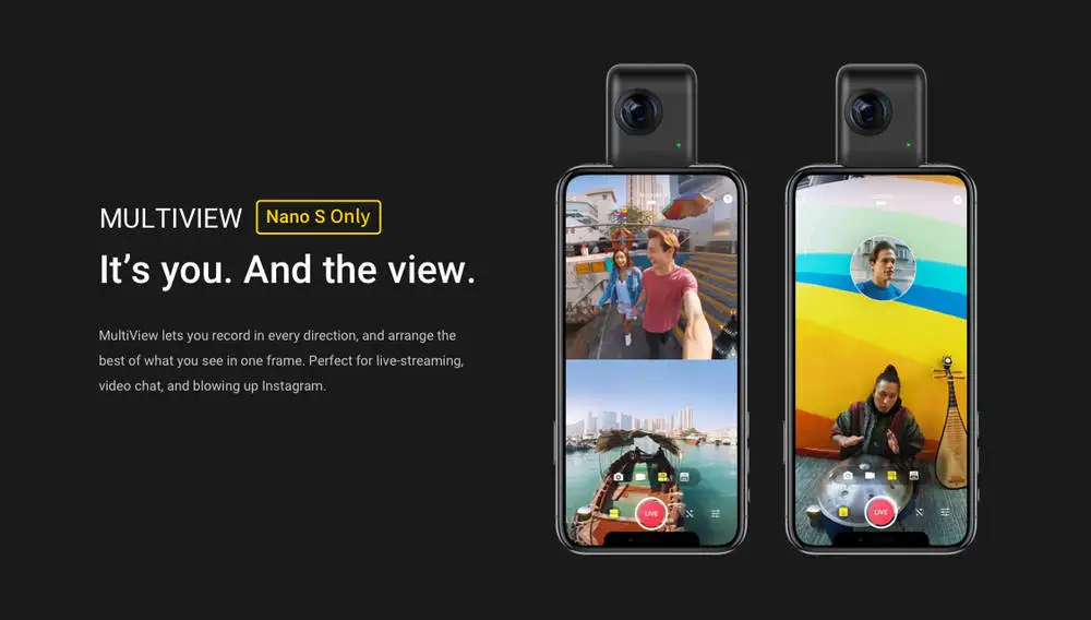 Insta360 Nano S 4K 20MP фото 360 VR видео панорамная камера для iphone X iphone 6 7 8 серии съемка 4K 360 ° видео 360 ° фотографии