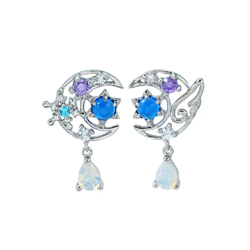 Серьги с волшебной картой &quotСакура&quot сердце для девочки переменчивая Сакура