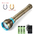 Водонепроницаемый светодиодный фонарик для дайвинга высокой мощности, фитиль 7 XML L2, подводный тактический фонарь, фонарь для кемпинга, комплект зарядного устройства