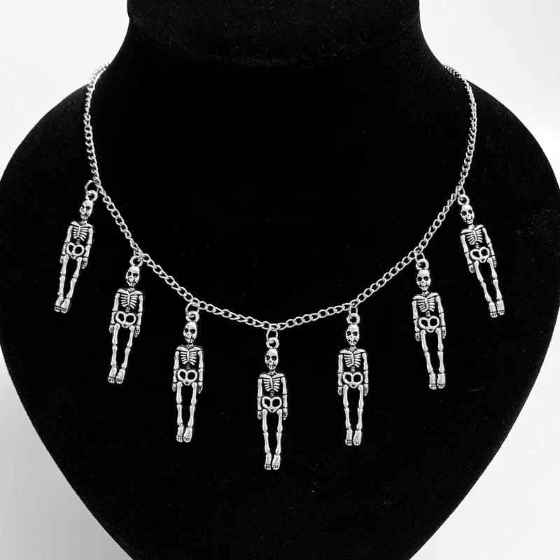 1 шт. подарок на Хэллоуин винтажное ожерелье с пиратским черепом и гламурный
