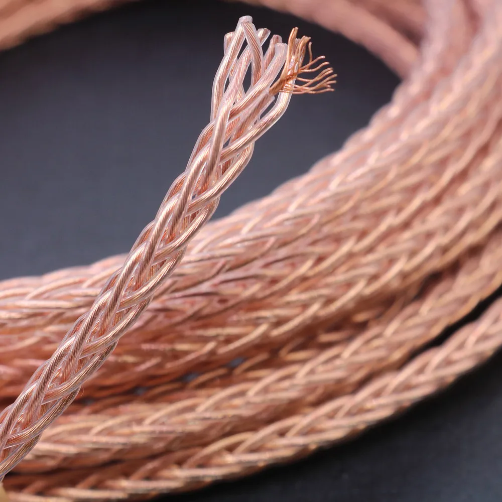 XSSH аудио YIVO DIY OCC 7n медный серебристый OFC посеребренный проводник наушники 3 8 мм 4 5