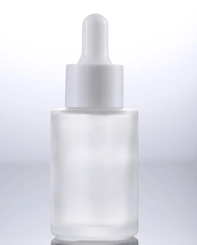 

240pcs 30ml Glass Packing Bottles Flat Shoulder Frosted Clear Amber Glass Essential Oil Serum Bottle with Glass Dropper WB3292