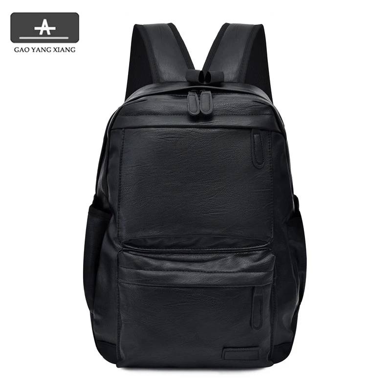 

2021 Backpack Men Pu Leather Luxury 15.6 Fashion Large Backpacks Male Masculina Casual Shoulder Bags Mochila De Cuero Hombre