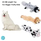 Улыбающийся сыр, плюшевая супер мягкая игрушка-пищалка для собак с 2 эхолотами, Пингвин, Лев, корова, подходит для Лабрадора среднего и большого размера