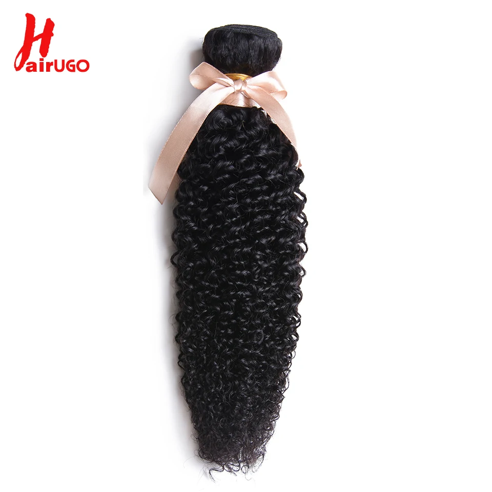 HairUGo волосы предварительно крашеные бразильские волосы кудрявые Кудрявые Волнистые 3 пучка человеческих волос с закрытием# 1b натуральный черный не Реми бесплатно S