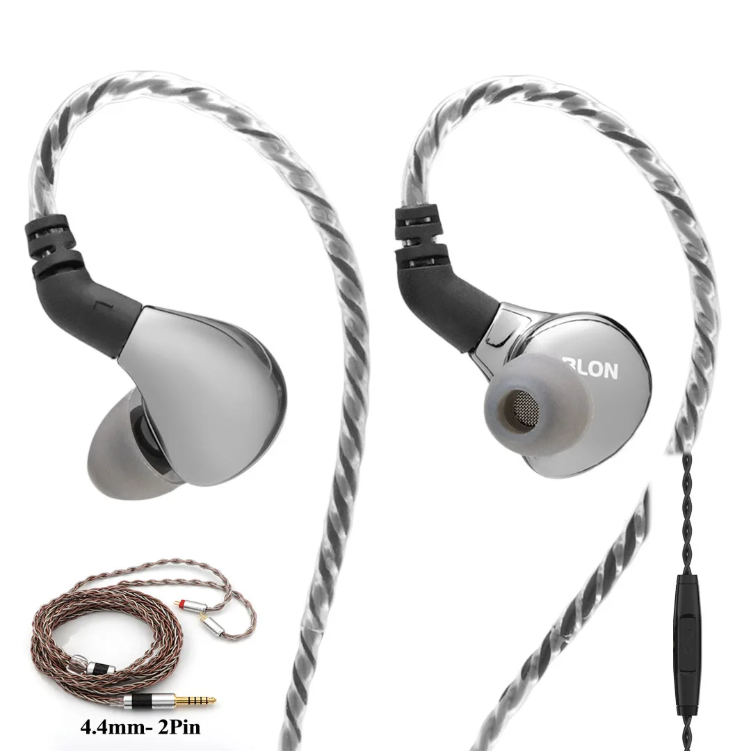 D with C8 4.4mm BLON BL-03 BL03 10 мм углеродные нанотрубки диафрагмы Динамический HIFI наушники опционально Tripowin C8 0,78 2Pin съемный кабель - Цвет: D with C8 4.4mm