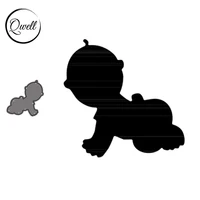 qwell adorable toddler cutting dies for diy paper cards craft scrapbooking making template embossing dies 2021 new