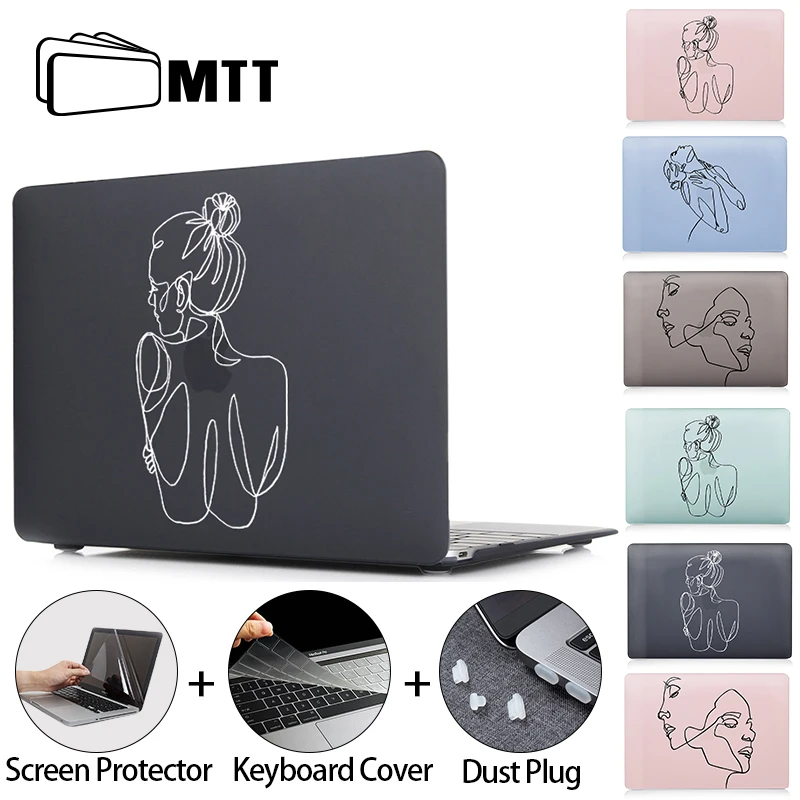 Чехол MTT 2020 прозрачный/Матовый для Macbook Air Pro 11 12 13 15 16 дюймов с Touch ID чехол ноутбука