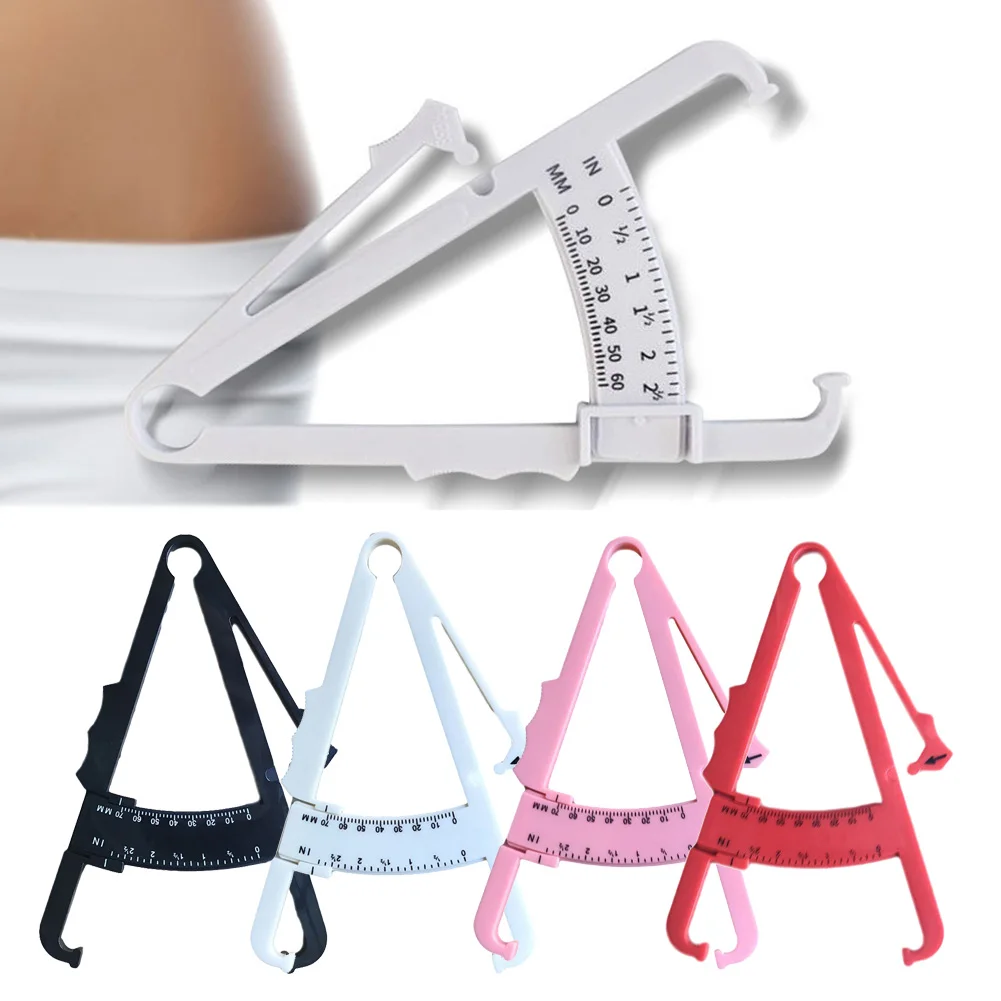 

1pcs Fat Caliper Mass Measuring Body Skinfold Health Care Tools Round with 2 Units Measurements Fitness Gym Slimming Tool