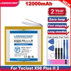 Аккумулятор LOSONCOER 12000 мАч для планшета Teclast X98 Plus II 2, 3 линии, C2D7 2879127, батарейки для ПК + Бесплатные инструменты