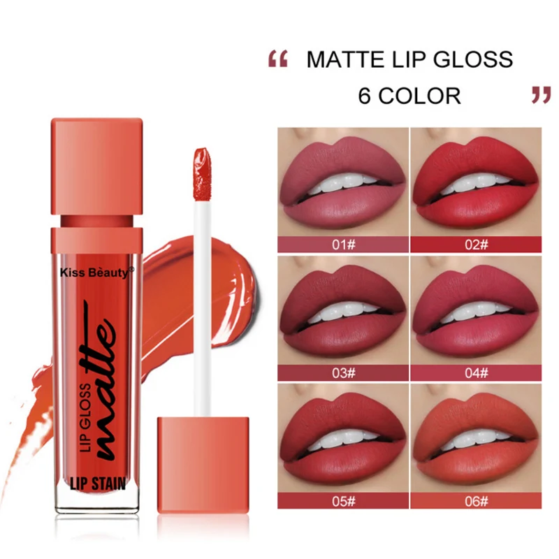 2019 матовая помада для женщин Макияж матовый блеск губ водонепроницаемые жидкие
