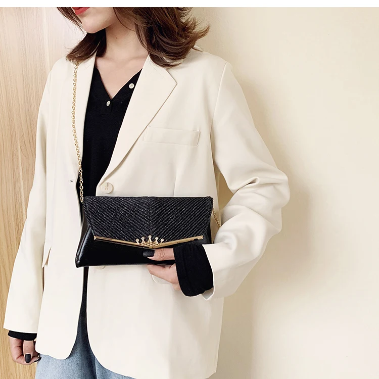 

Patent Leather Fashion Sequins Metal Handles Women Shoulder Bag Handbag Crossbody Messenger Bag Female Flap Totes Bag