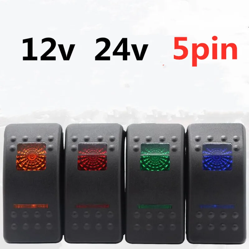 Водонепроницаемый Автомобильный морской переключатель 5 контактный тумблер с