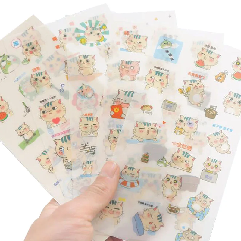 Наклейки с милыми животными серия креативных наклеек для девочек сделай сам