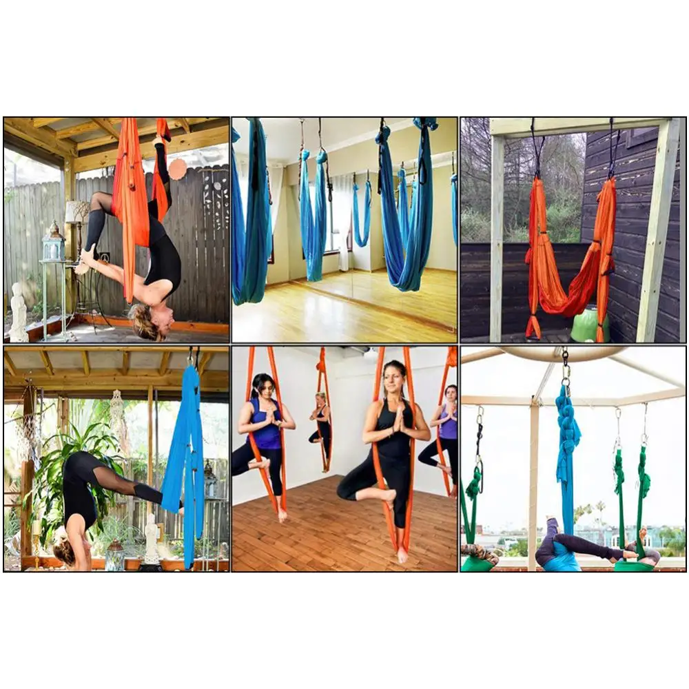 Регулируемые Антигравитационные домашние воздушные качели набор для йоги гамак