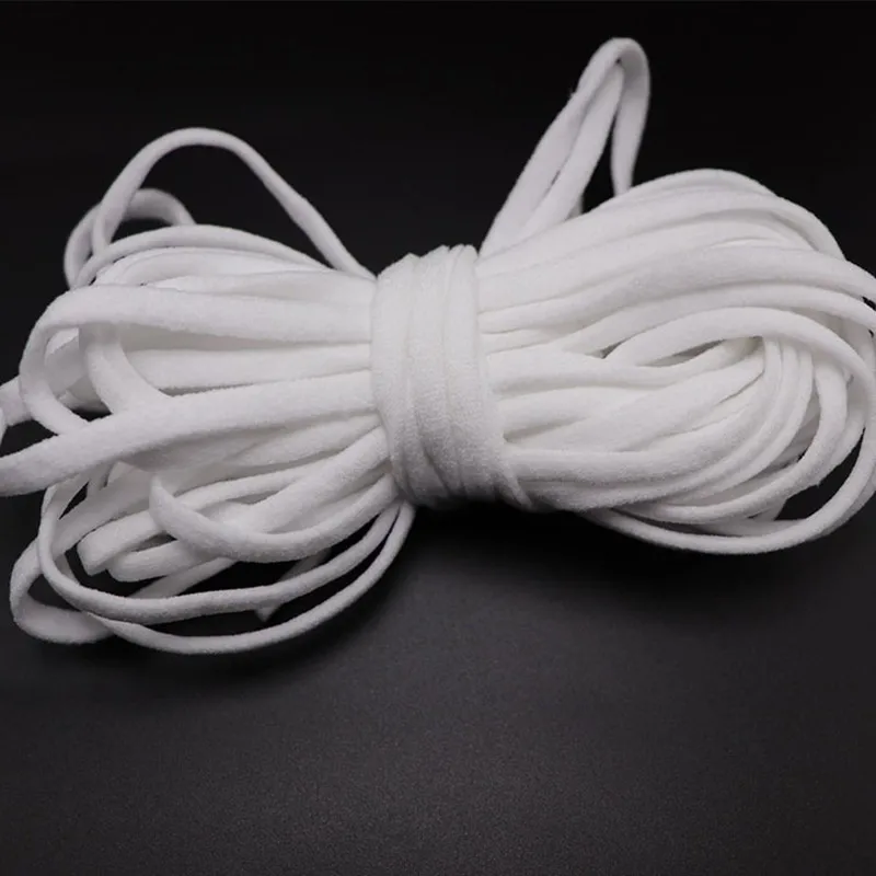 High quality 1/2/5kg/lot 4.5mm soft Flat Mask ear strap Hair band Elastic Band Rubber Rope Underwear Bra Shoulder DIY Sewing |