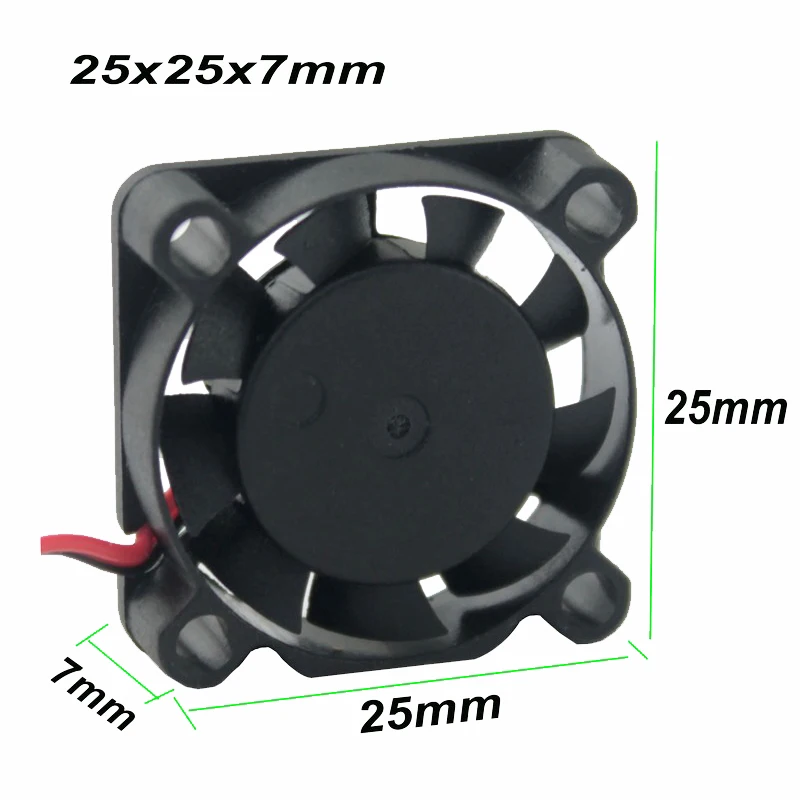 2 шт./партия мини-радиатор для охлаждения Gdstime 2507S 0 98 дюйма 25x25x7 мм 25x7 5 В контакта |