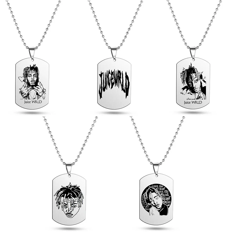 

Fans Gifts Hip Hop Rapper Juice Wrld 999 Necklace Jewelry Black Gold Silver Plated Stainless Steel Pendant Tag Necklaces