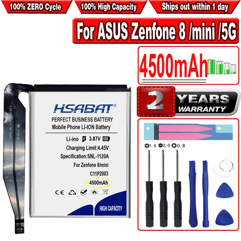 

HSABAT 4500mAh C11P2003 Battery for ASUS Zenfone 8 / 8 mini / 8 5G