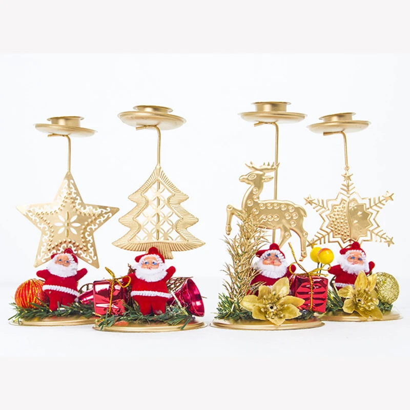 

Merry Christmas Santa Claus Star Candlestick Christmas Decorations for Home 2021 Christmas Ornaments New Year 2022 Navidad Natal