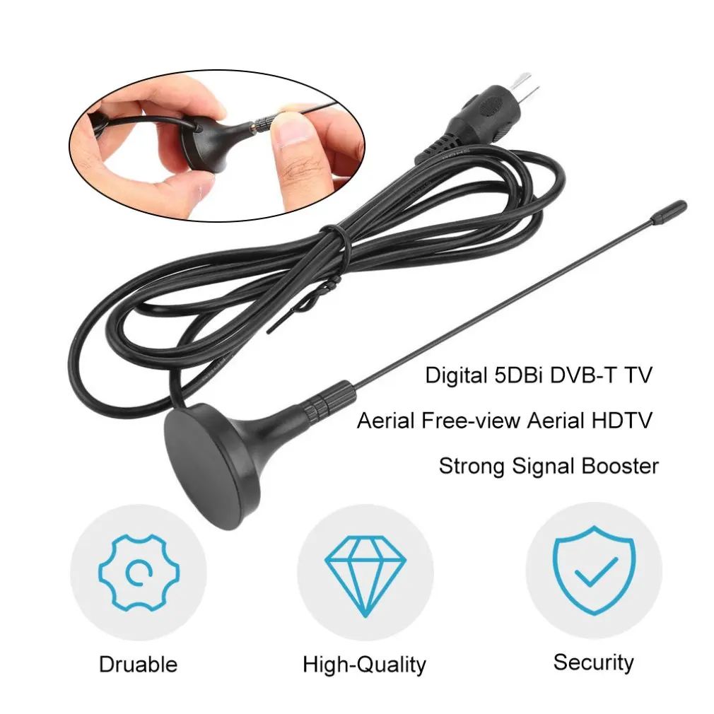Портативная 5dBi цифровая DVB T ТВ антенна для бесплатного просмотра HDTV с высоким