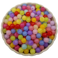 200pcs 6mm round jelly beads loose spaced beads for crafts jewelry making diy necklace bracelets accessories