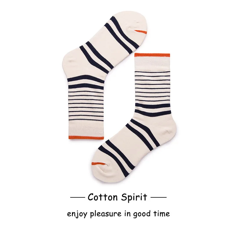 Women Men Solid Striped Cotton Sport Socks Ankle Socks Unisex Ivory Base Black Stripes Short Winter Socks 5 pairs/ lot AL182SC