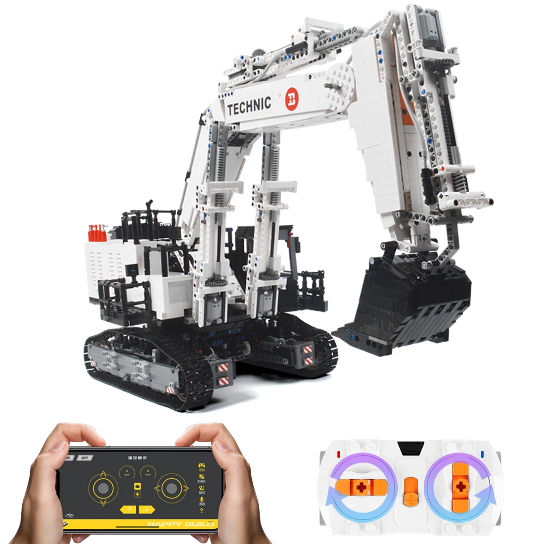 

4342 шт. приложение 2,4 г Радиоуправляемый экскаватор Инженерная машина кирпича DIY мелких частиц строительные блоки модель ствол игрушка