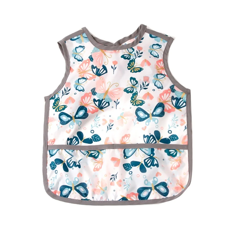 Водонепроницаемый детский нагрудник фартук Без Рукавов арт халат для детей