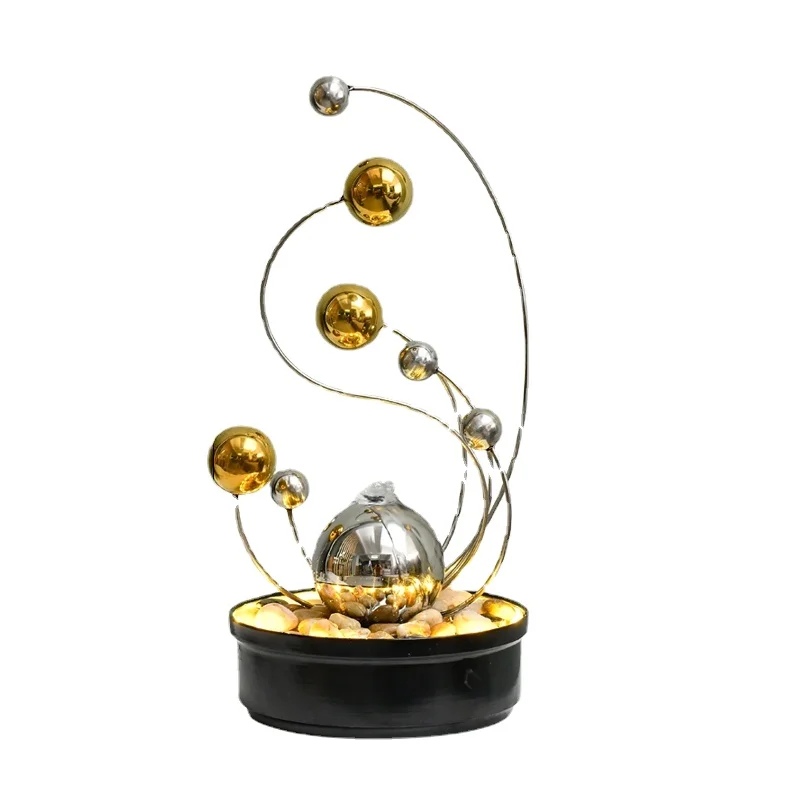 

Modern Flowing Water Ornaments Desktop Fountain Living Room TV Cabinet Floor Landscape Fortune Creative Decoration