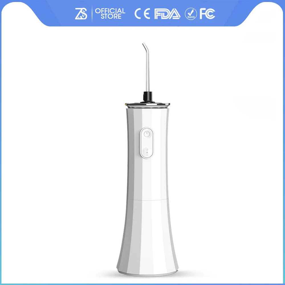 

[ZS] Lens Design 5 Modes IPX7 Waterproof 300ml Removable Oral Irrigator Rechargeable Dental Water Flosser Jet Cleaning Teeth